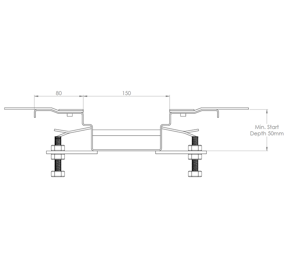 Drawing and dimensions of Kents vinyl box drain channel