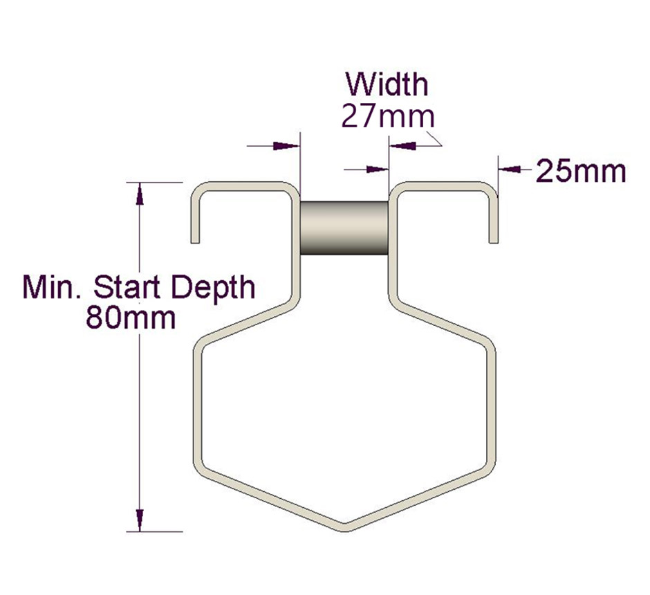 Dimensions of Kents stainless steel hexagonal drain channel