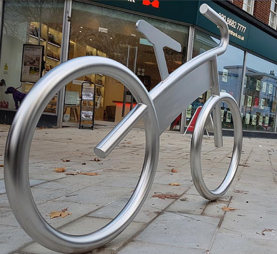 Bike Shaped Cycle Stand, Public Cycle Stand, Street Furniture