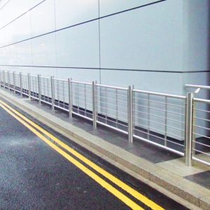 A row of Kents HVM balustrade outside Dublin airport