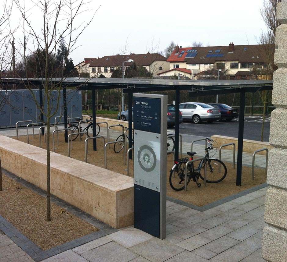 Kents bicycle shelter in Dundrum being used