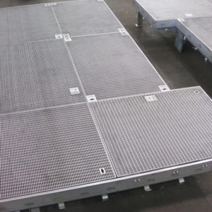 Kent's multi hinged ventilation grille in a factory