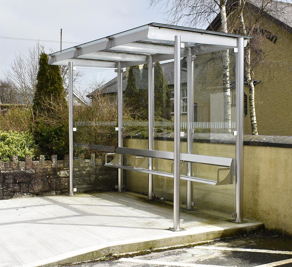 Kent's stainless steel bus shelter in Kilkenny