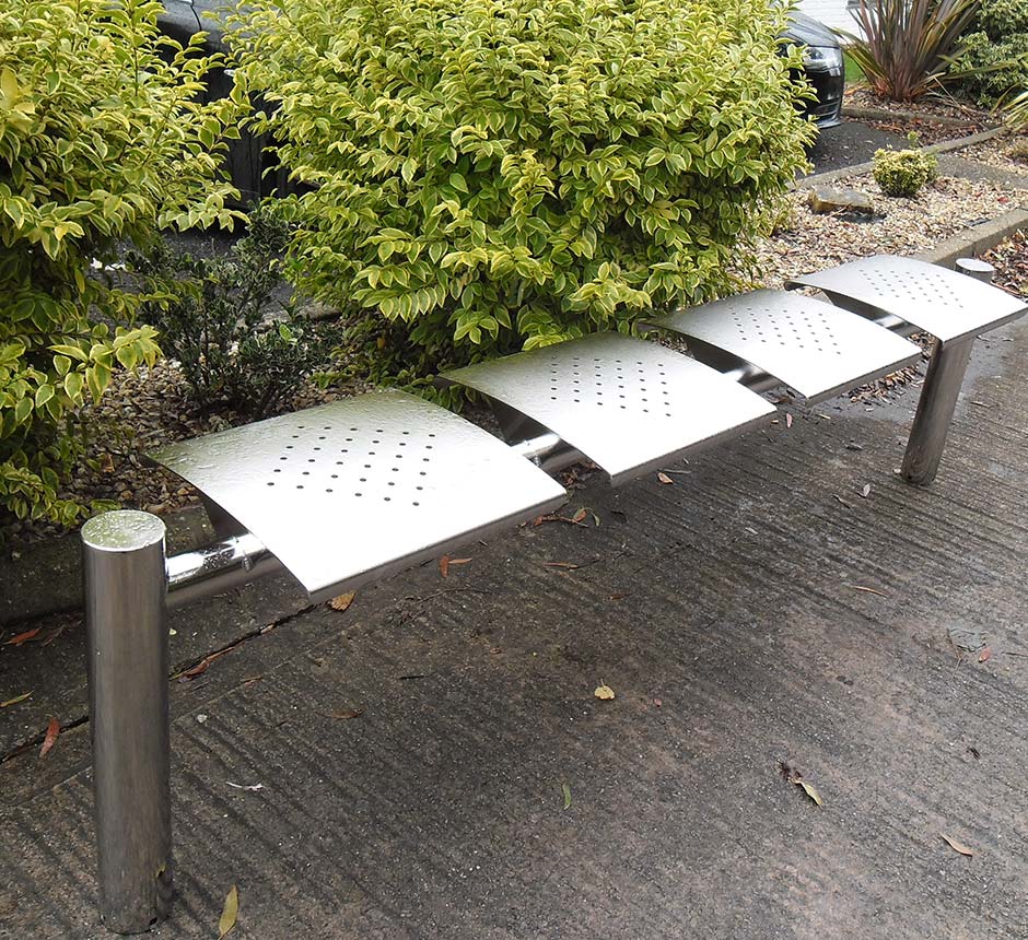 Side angle view of Kents Bristol Bench