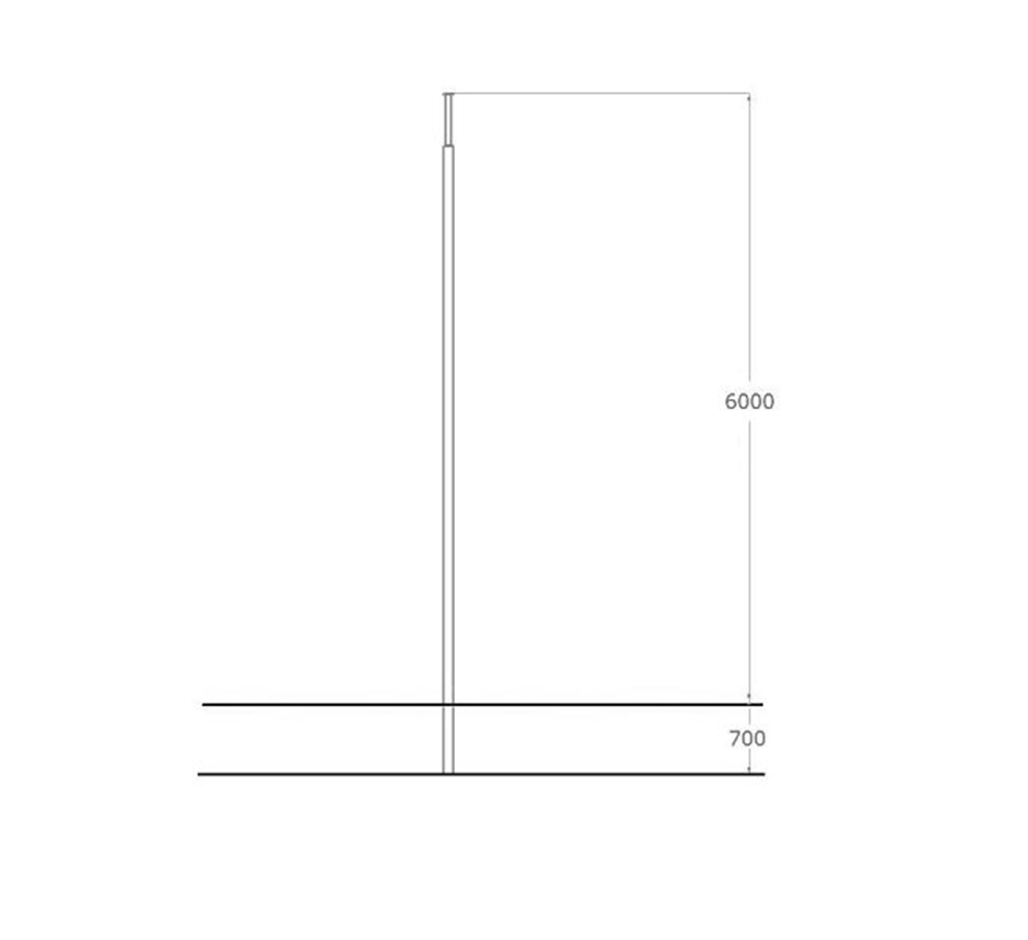 Drawing of CCTV stainless steel pole dimensions