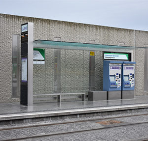 Kent's stainless steel shelter for a railway project in Dublin