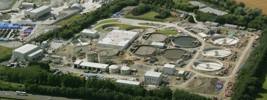 Aerial view of Athy Water Treatment Plant
